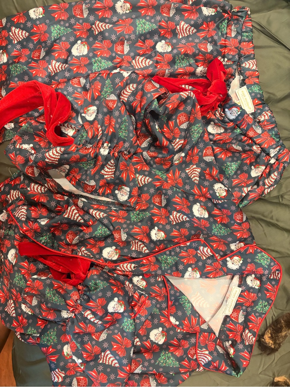 Simply Southern Navy and Red Kids Holiday Pajama Set